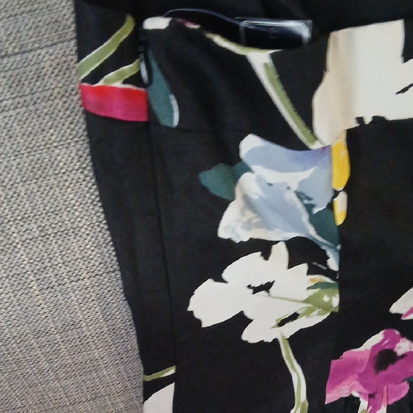 American Living Pink and Yellow Midi Fit and Flare Skirt - Picture 5 of 8